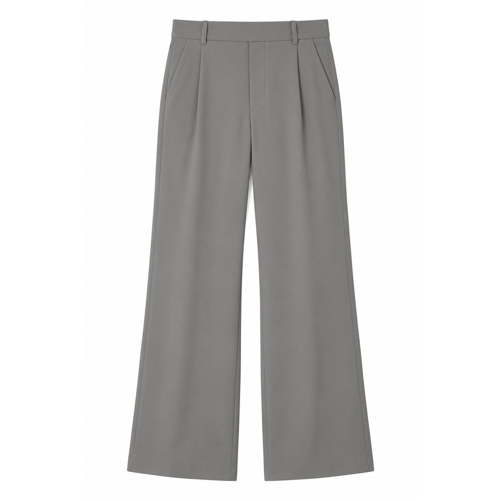 Halara Flex DayStretch Work Pants Women M Gray High Waisted Straight Leg Pleated